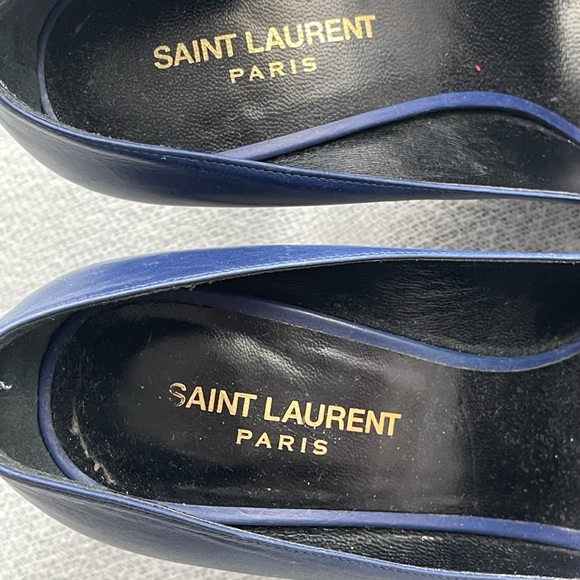 Authentic Saint Laurent Anja Pump in Navy - Picture 4 of 7